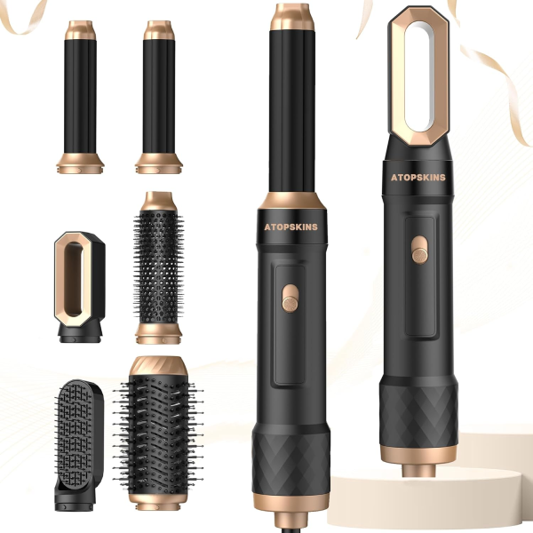 Magic Styler 6 in 1 Hair Dryer Brush with Auto Curling Wands