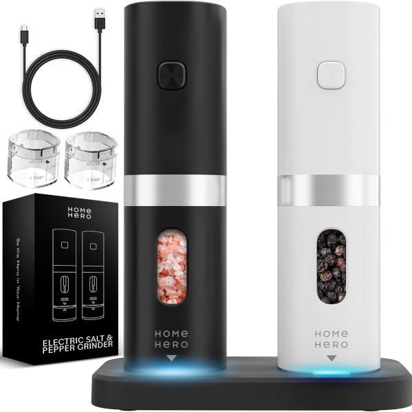 Home Hero Electric Salt and Pepper Grinder Set - Free Entry